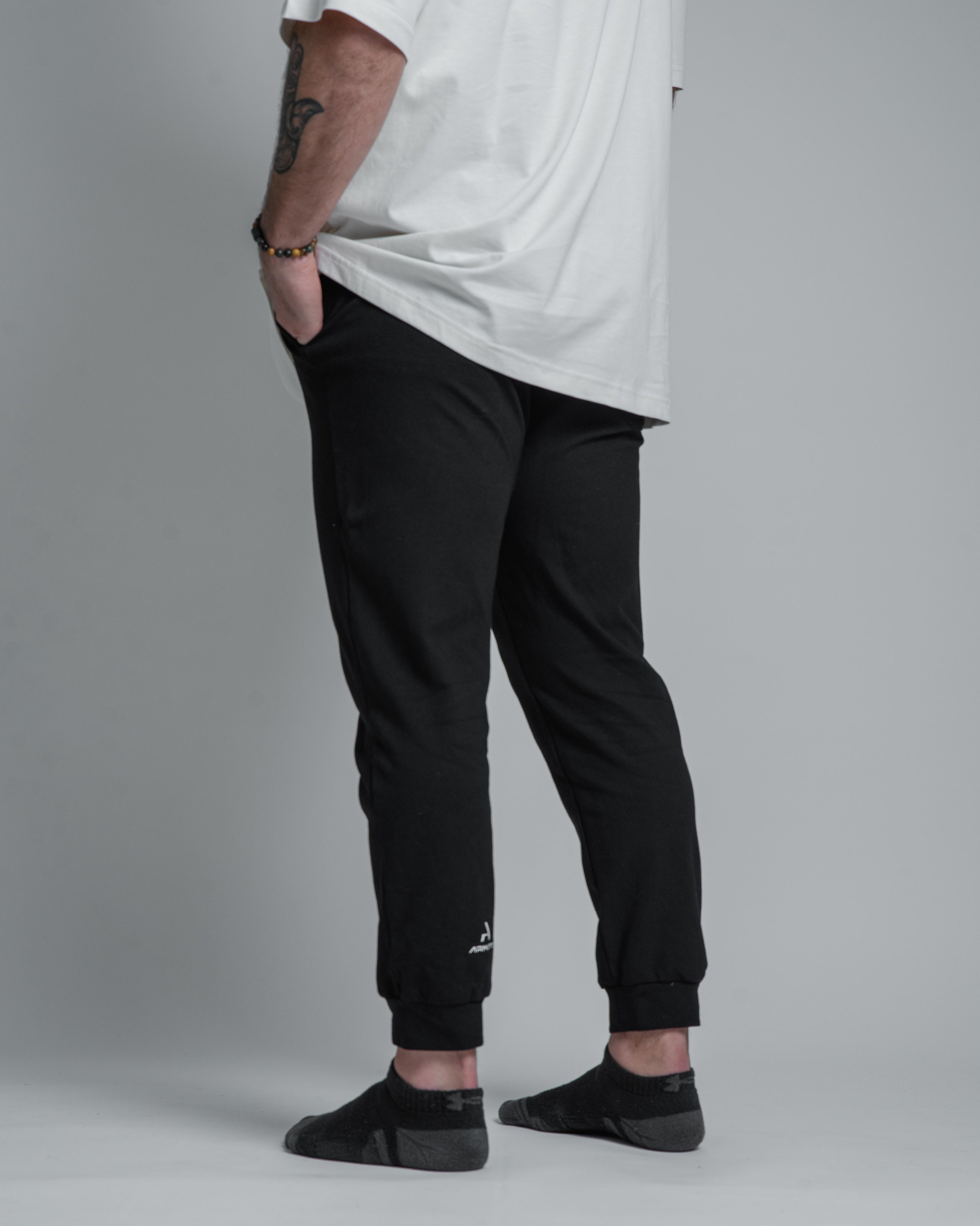 black armato pants from the rear